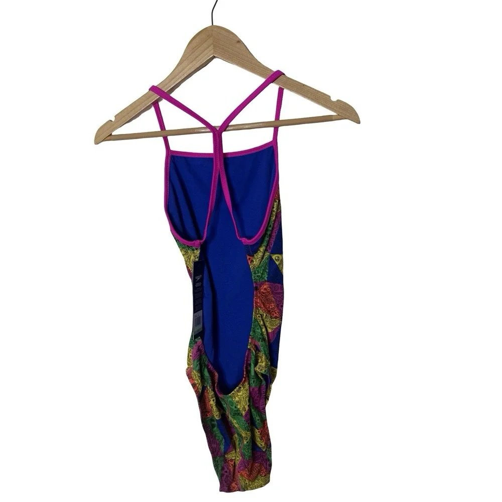New Speedo Kids Girls Sz 8/34  Swimsuit Performance Train II Tech endurance